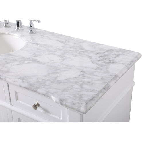 Wesley 60 X 22 X 35 inch White Vanity Sink Set