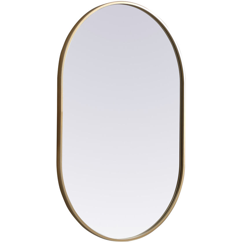 Asha 36 X 24 inch Brass Mirror in 24 x 36