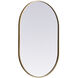 Asha 36 X 24 inch Brass Mirror in 24 x 36