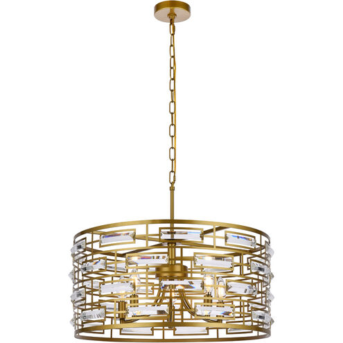 Kennedy 5 Light 24 inch Brass Pendant Ceiling Light