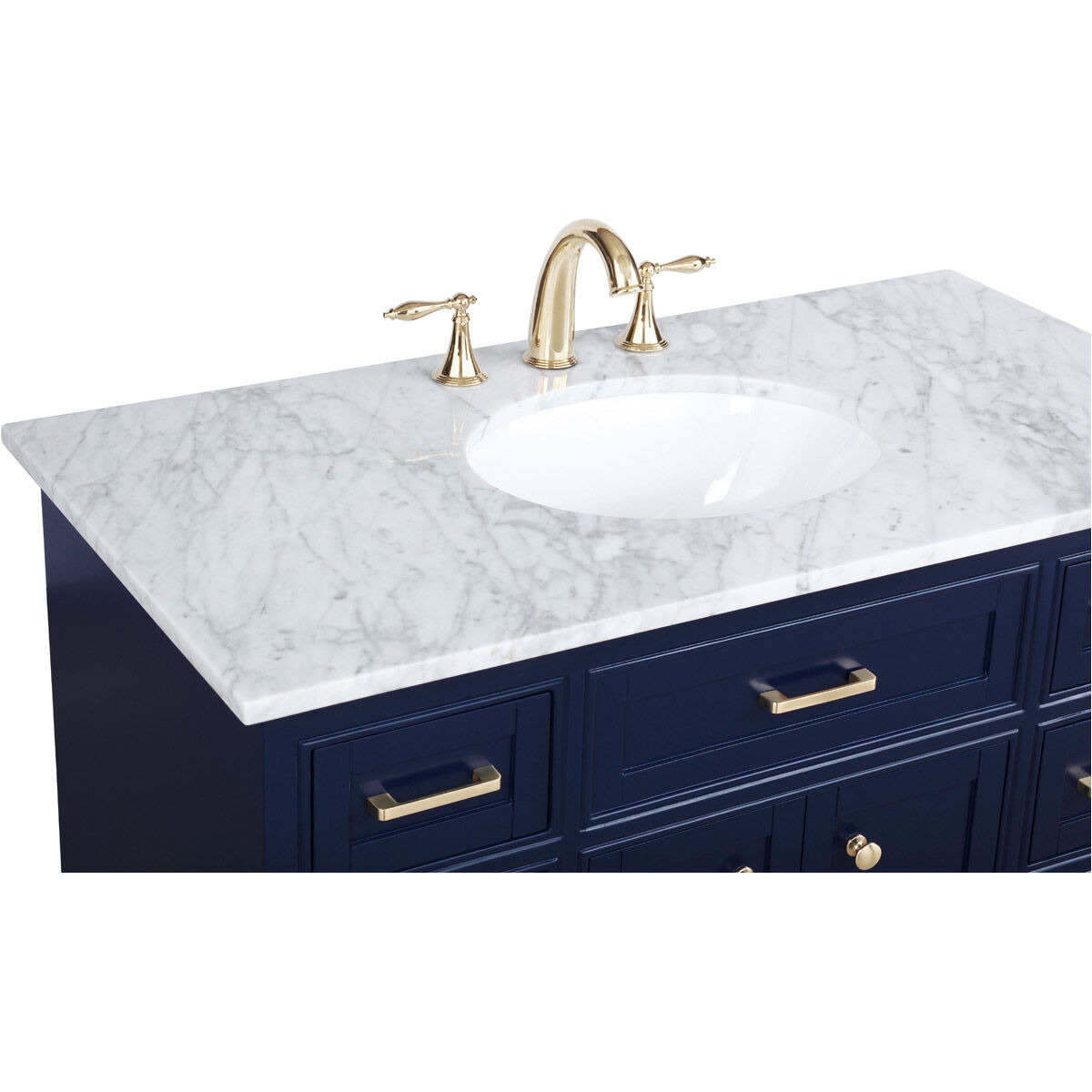 Americana 42 X 22 X 35 inch Blue Vanity Sink Set