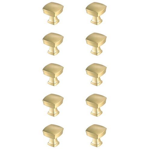 Irvin Brushed Gold Hardware Cabinet Knob, Set of 10