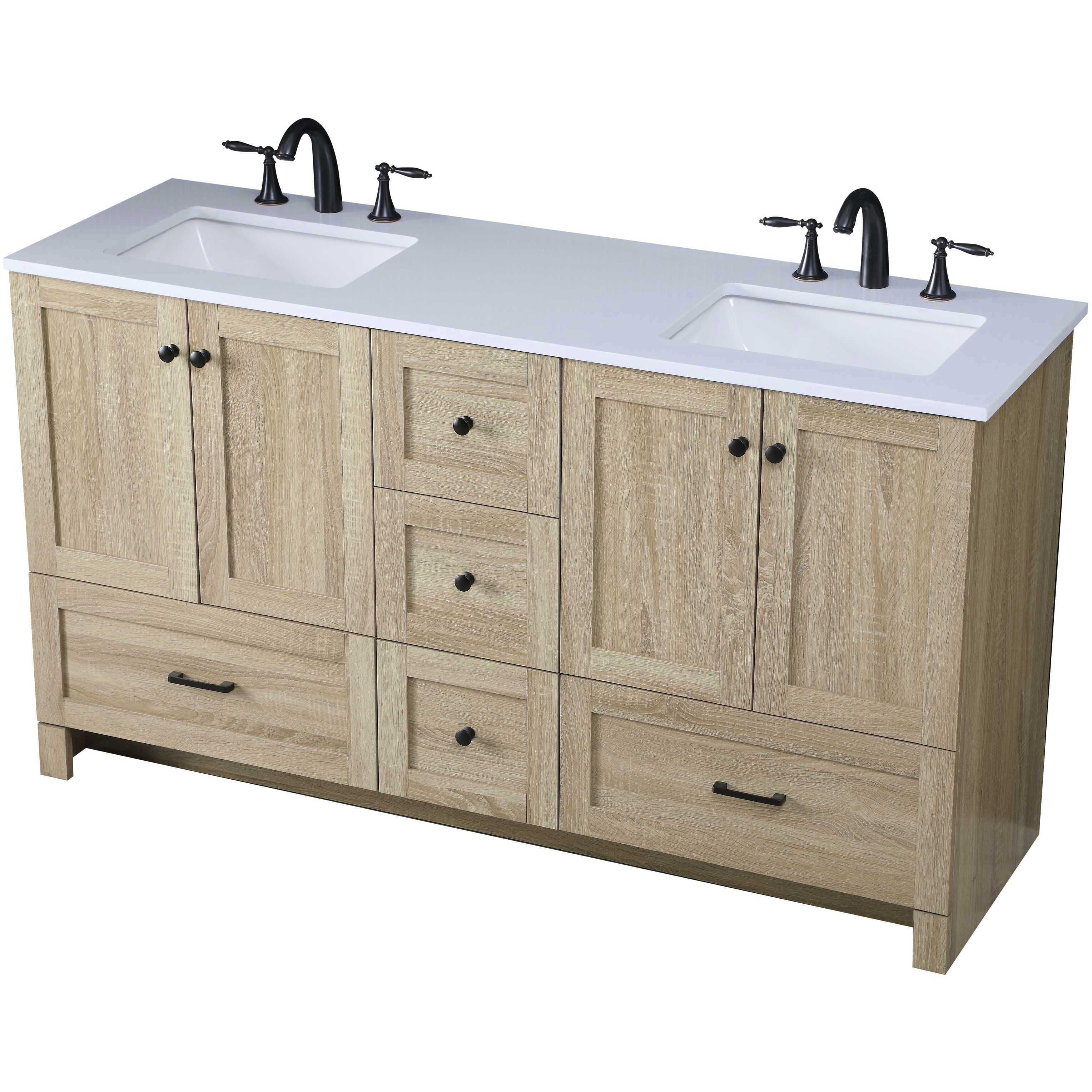 Soma 60 X 34 inch Mango Wood Bathroom Vanity Cabinet