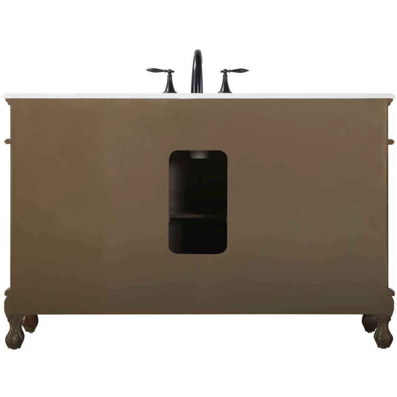 Danville 54 X 36 inch Teak Bathroom Vanity Cabinet