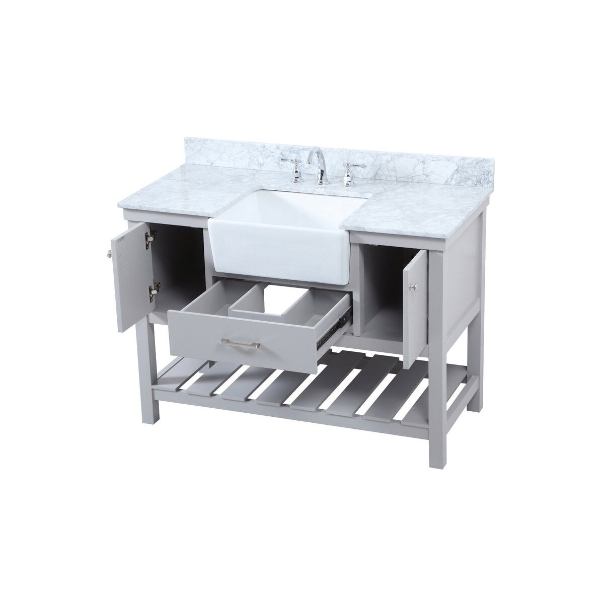 Clement 48 X 22 X 34 inch Grey Bathroom Vanity Cabinet