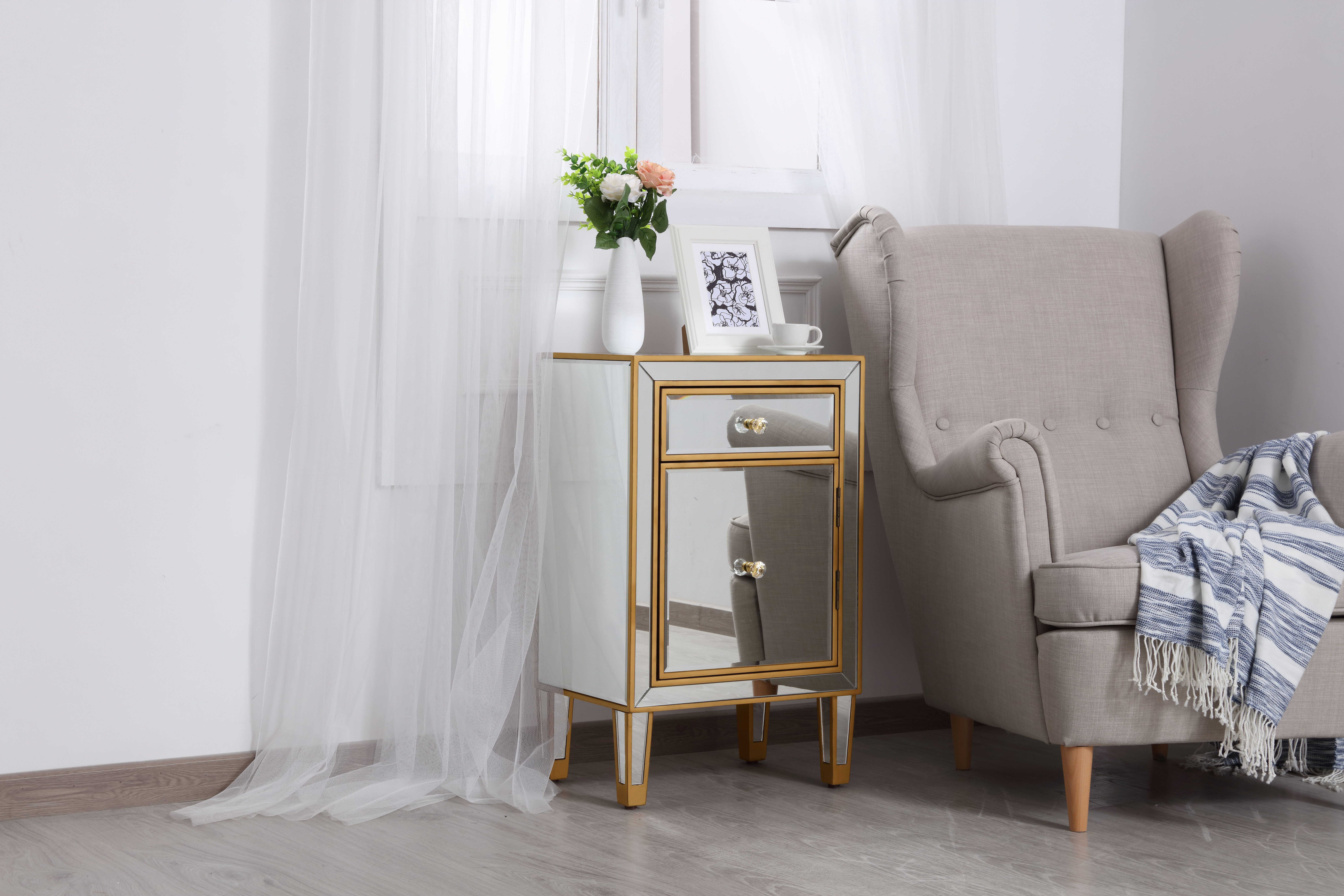 Reflexion Antique Gold Cabinet