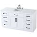 Alden 60 X 35 inch White Bathroom Vanity Cabinet