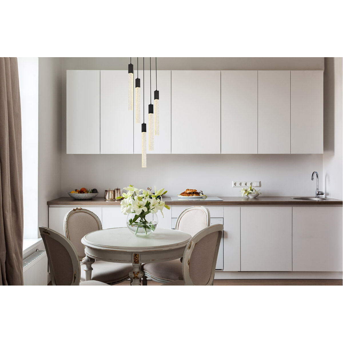 Weston 5 Light 20 inch Black Pendant Ceiling Light