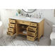 Park Avenue 60 X 21.5 X 35 inch Natural Wood Vanity Sink Set