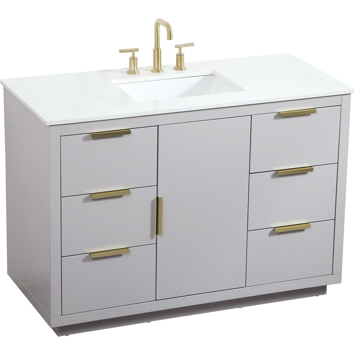 Blake 48 X 22 X 34 inch Grey Vanity Sink Set