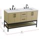 Lennox 60 X 34 inch Honey Brown Bathroom Vanity Cabinet