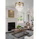 Sydney 9 Light 20 inch Satin Gold Flush Mount Ceiling Light in Clear