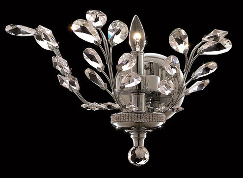 Orchid 1 Light 16 inch Chrome Wall Sconce Wall Light in Clear, Royal Cut