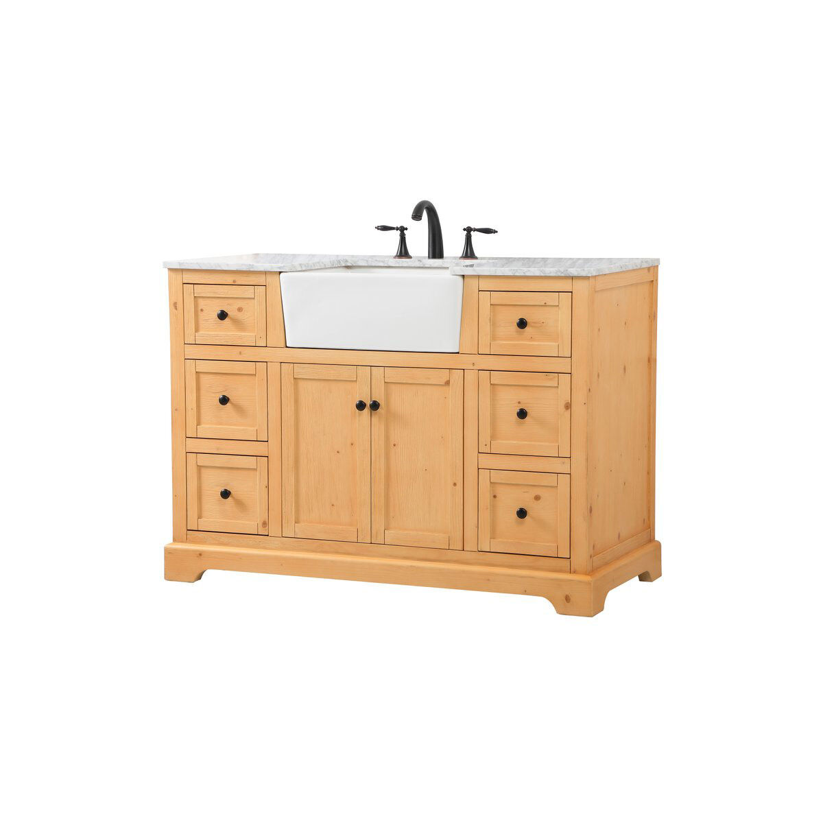 Franklin 48 X 22 X 35 inch Natural Wood Bathroom Vanity Cabinet