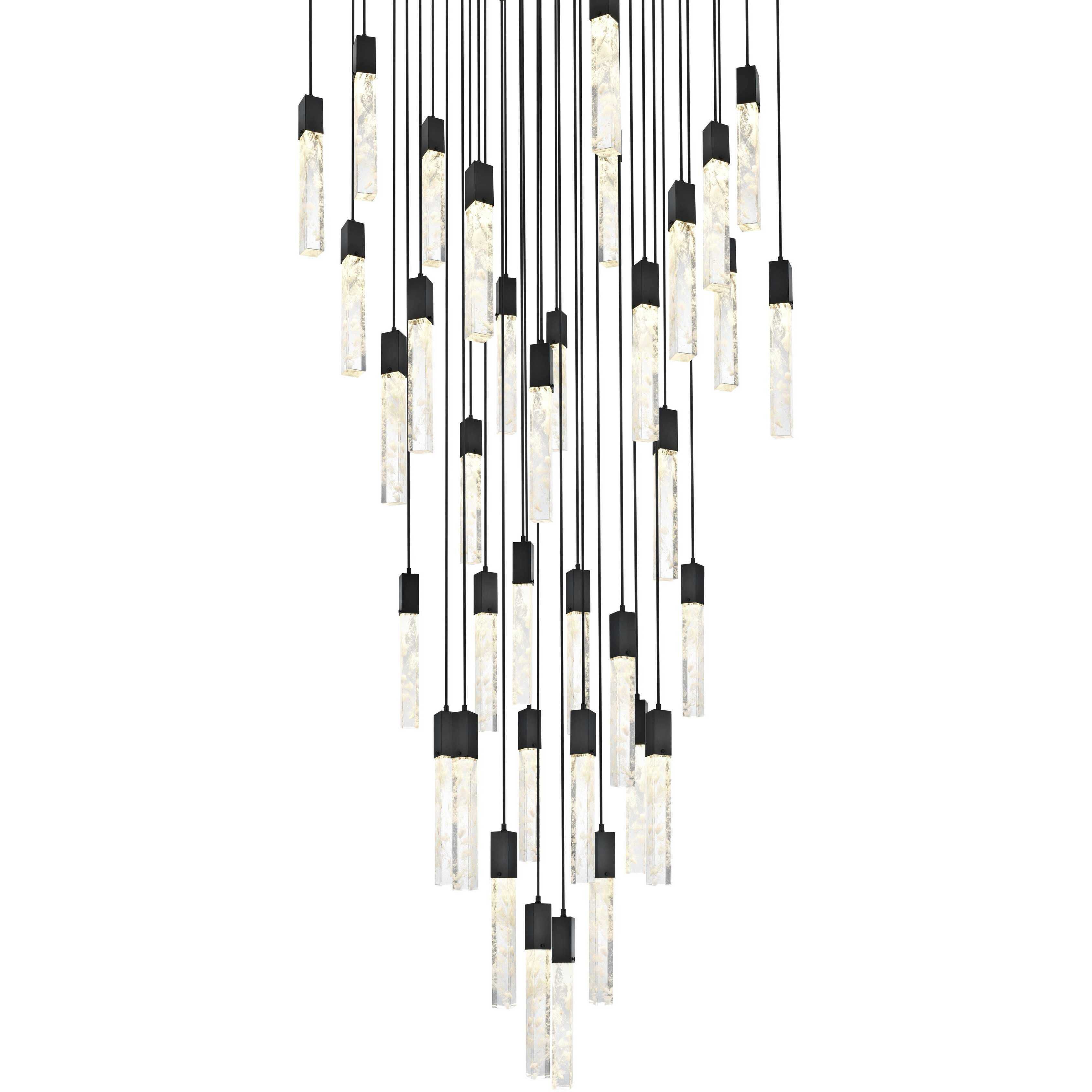 Aurora 36 Light 42 inch Black Chandelier Ceiling Light