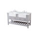 Clement 60 X 22 X 34 inch Grey Bathroom Vanity Cabinet