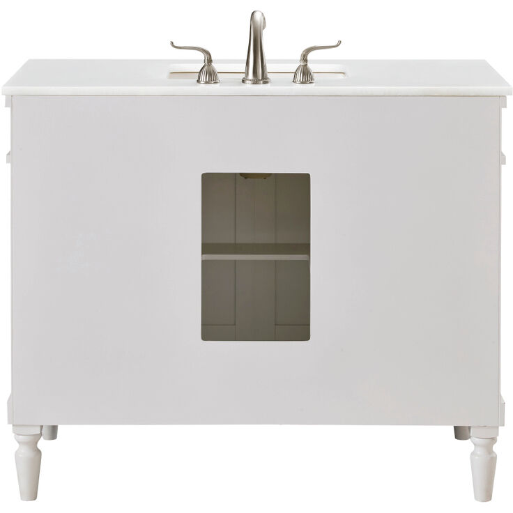 Lexington 42 X 21.5 X 35 inch Antique White Vanity Sink Set
