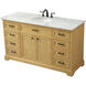 Americana 60 X 22 X 35 inch Natural Wood Vanity Sink Set