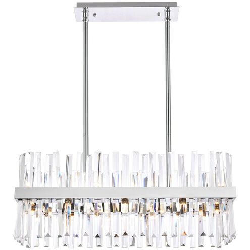 Serephina 16 Light 30 inch Chrome Linear Chandelier Ceiling Light