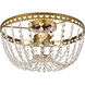 Kylie 3 Light 14 inch Brass Flush Mount Ceiling Light