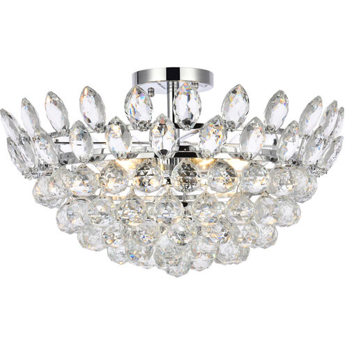 Emilia 5 Light 20 inch Chrome Flush Mount Ceiling Light