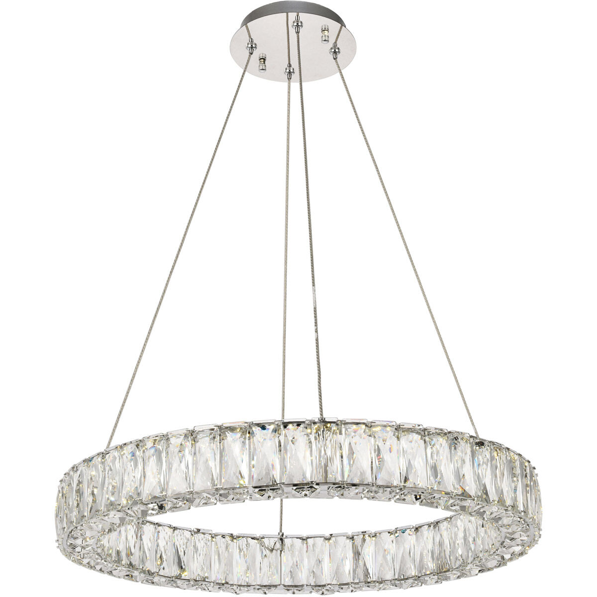 Monroe LED 24 inch Chrome Chandelier Ceiling Light