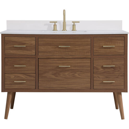 Boise 42 X 22 X 34 inch Walnut Brown Vanity Sink Set