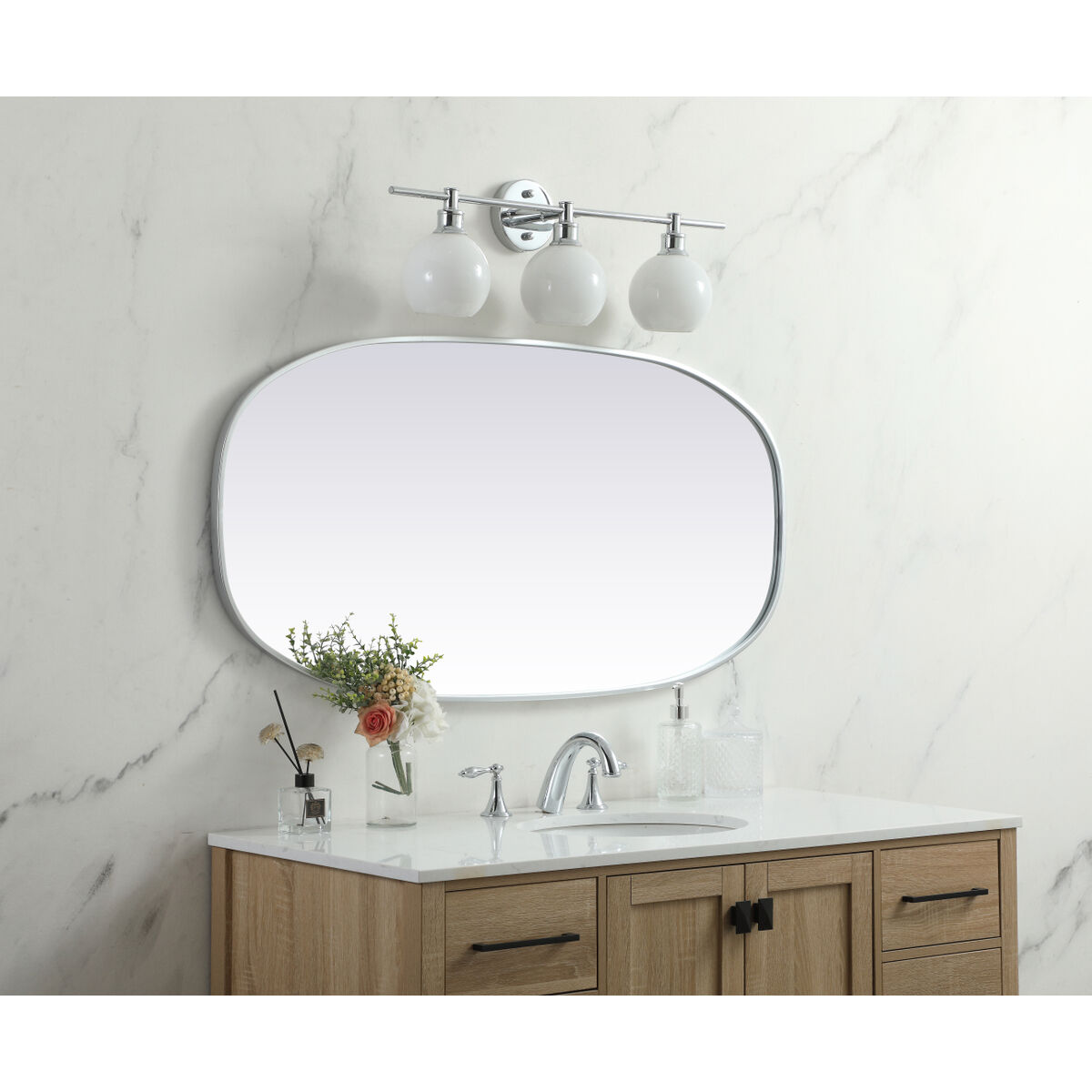Brynn 48 X 24 inch Silver Mirror in 24 x 48