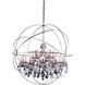 Geneva 18 Light 43.5 inch Polished Nickel Pendant Ceiling Light in Silver Shade, Urban Classic