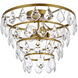 Ella 3 Light 14 inch Brass Flush Mount Ceiling Light