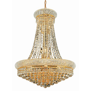 Primo 14 Light 28 inch Gold Dining Chandelier Ceiling Light in Elegant Cut
