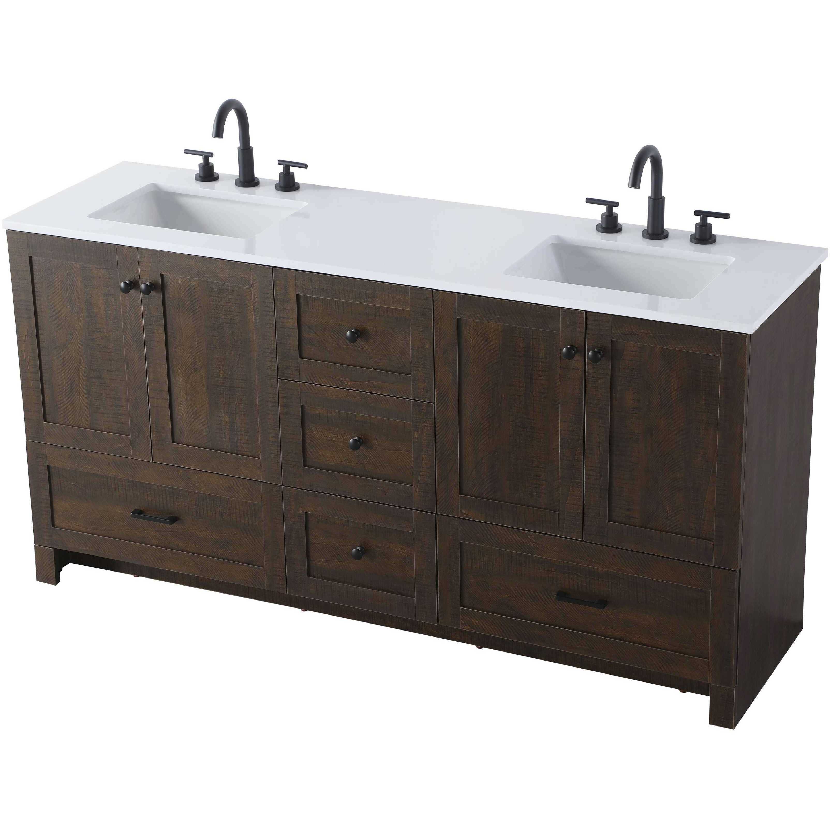 Soma 66 X 34 inch Expresso Bathroom Vanity Cabinet