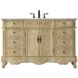 Danville 54 X 36 inch Antique Beige Bathroom Vanity Cabinet