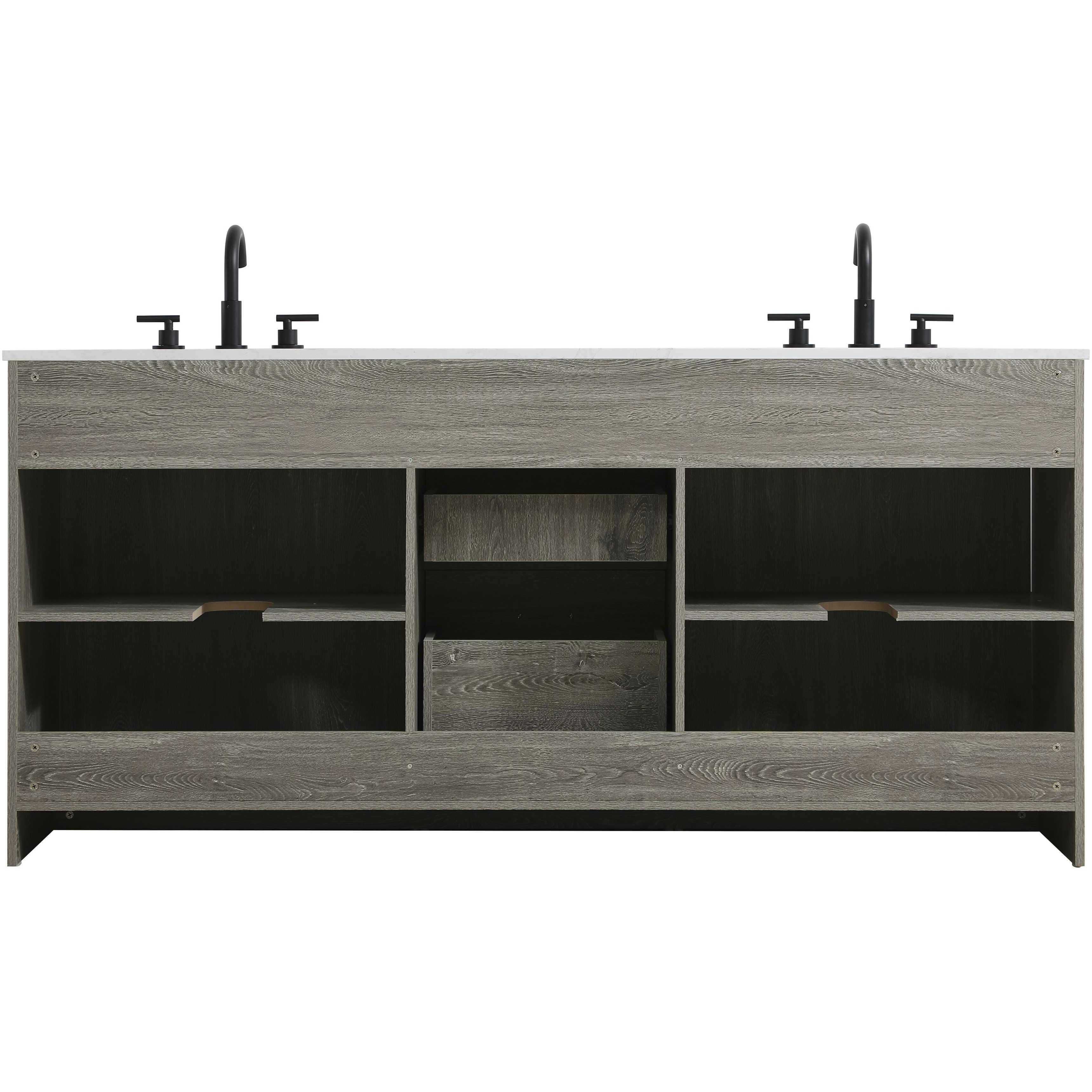 Austin 72 X 34 inch Rustic Grey Bathroom Vanity Cabinet