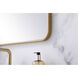 Evermore 32 X 24 inch Brass Mirror