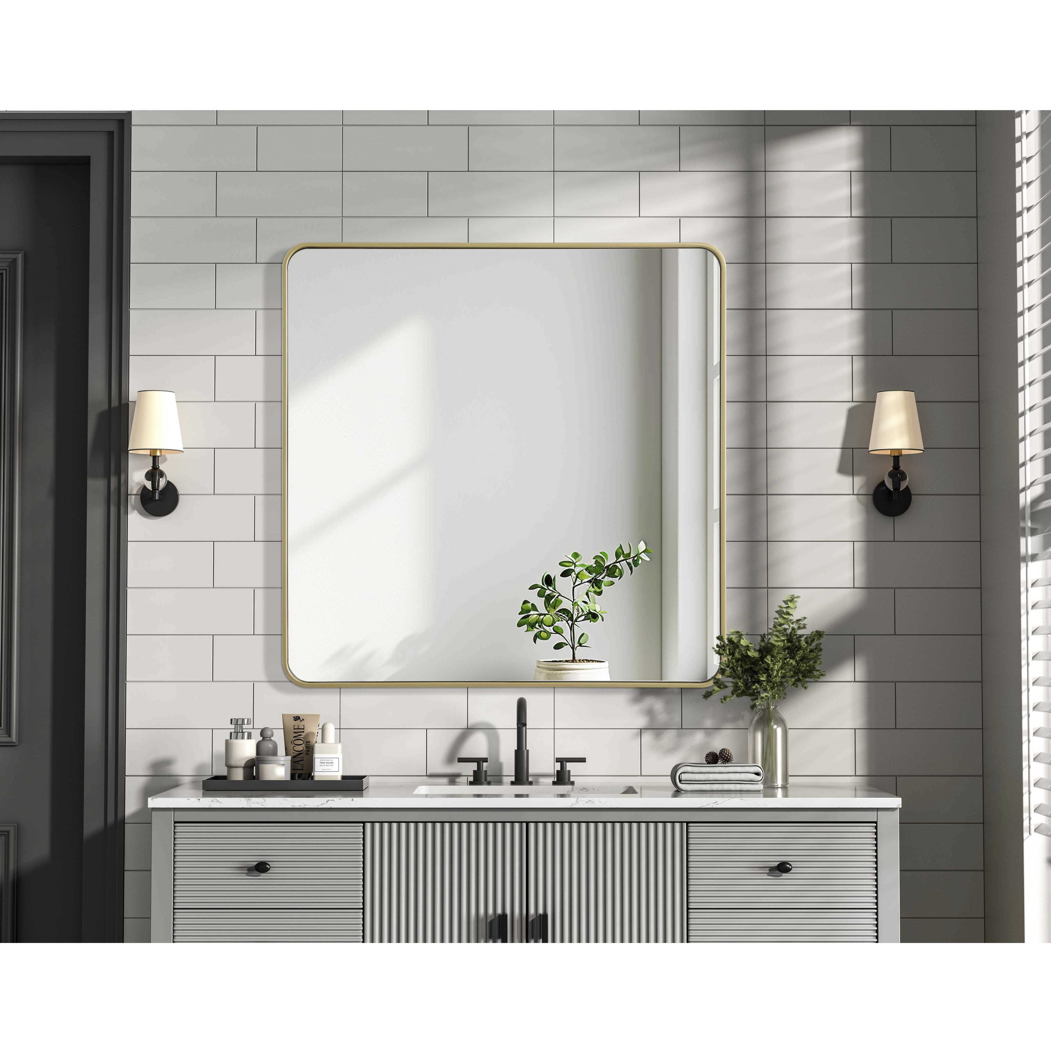 Remy 42 X 42 inch Brass Mirror