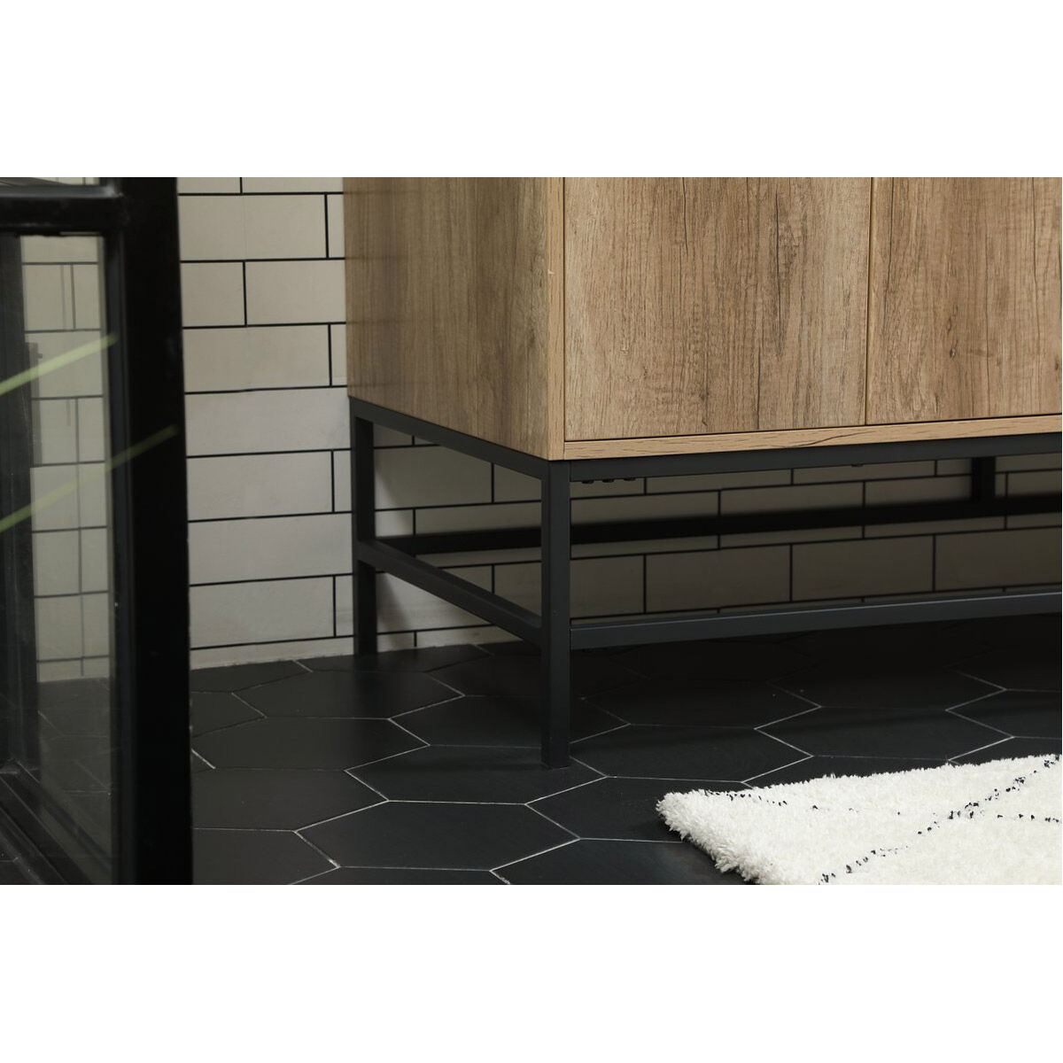 Eugene 60 X 22 X 33.5 inch Natural Oak Vanity Sink Set