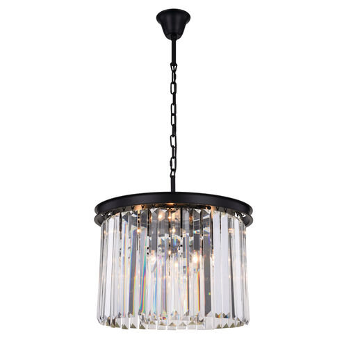 Sydney 6 Light 20 inch Matte Black Pendant Ceiling Light, Urban Classic