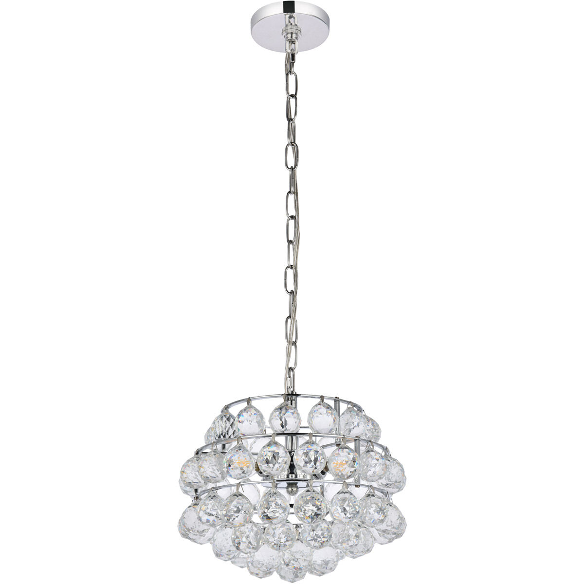 Savannah 3 Light 12 inch Chrome Pendant Ceiling Light