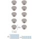 Trovon Brushed Nickel Hardware Cabinet Knob, Set of 10