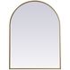 Ayra 36 X 27 inch Brass Mirror
