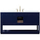 Larkin 60 X 22 X 34 inch Blue Vanity Sink Set in 1
