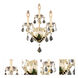 St. Francis 3 Light 13 inch Gold Wall Lamp Wall Light in Royal Cut