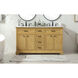 Americana 60 X 22 X 35 inch Natural Wood Vanity Sink Set