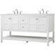 Theo 60 X 22 X 34 inch White Vanity Sink Set