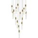 Aurora 16 Light 36 inch Satin Gold Chandelier Ceiling Light