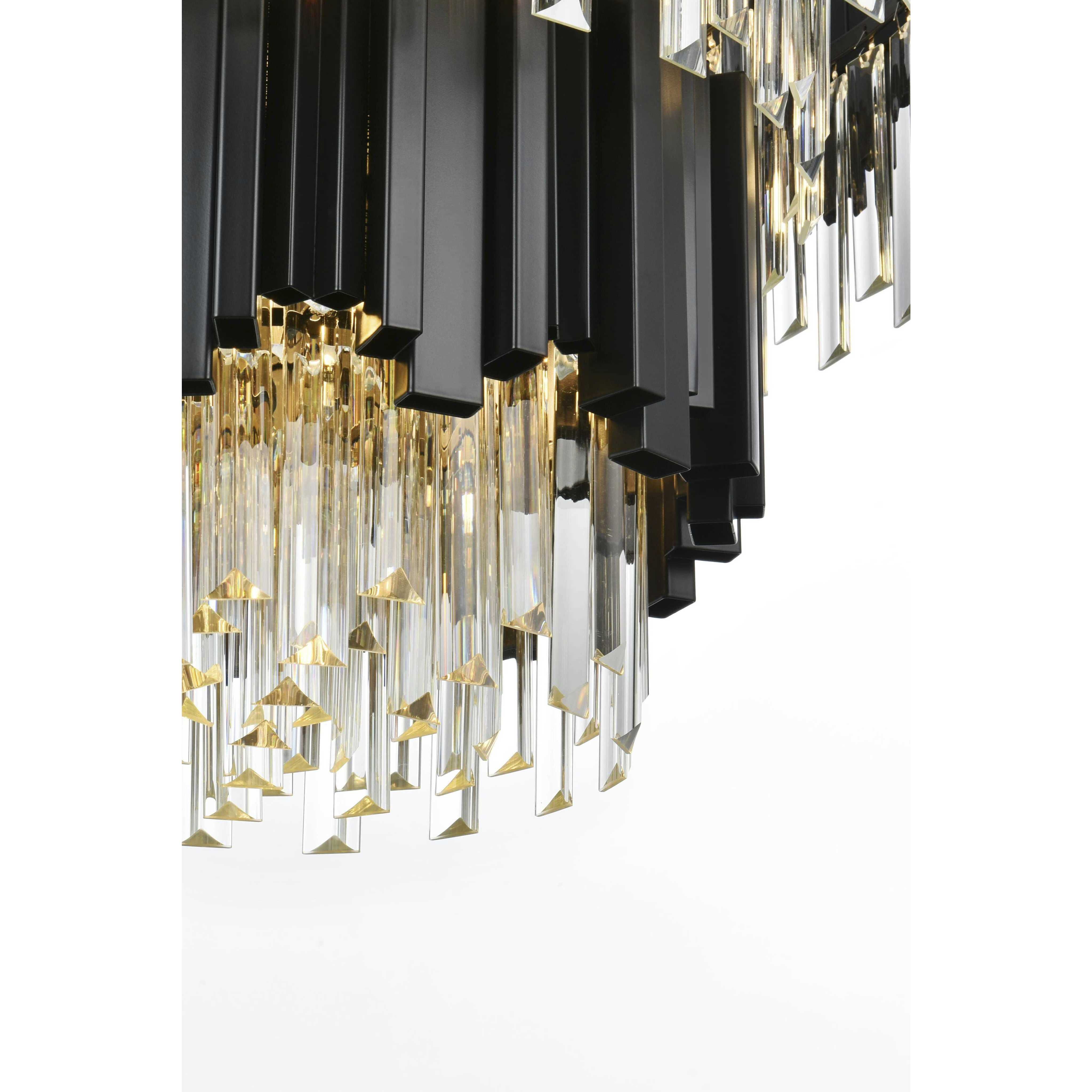 Willow 8 Light 24 inch Black Chandelier Ceiling Light
