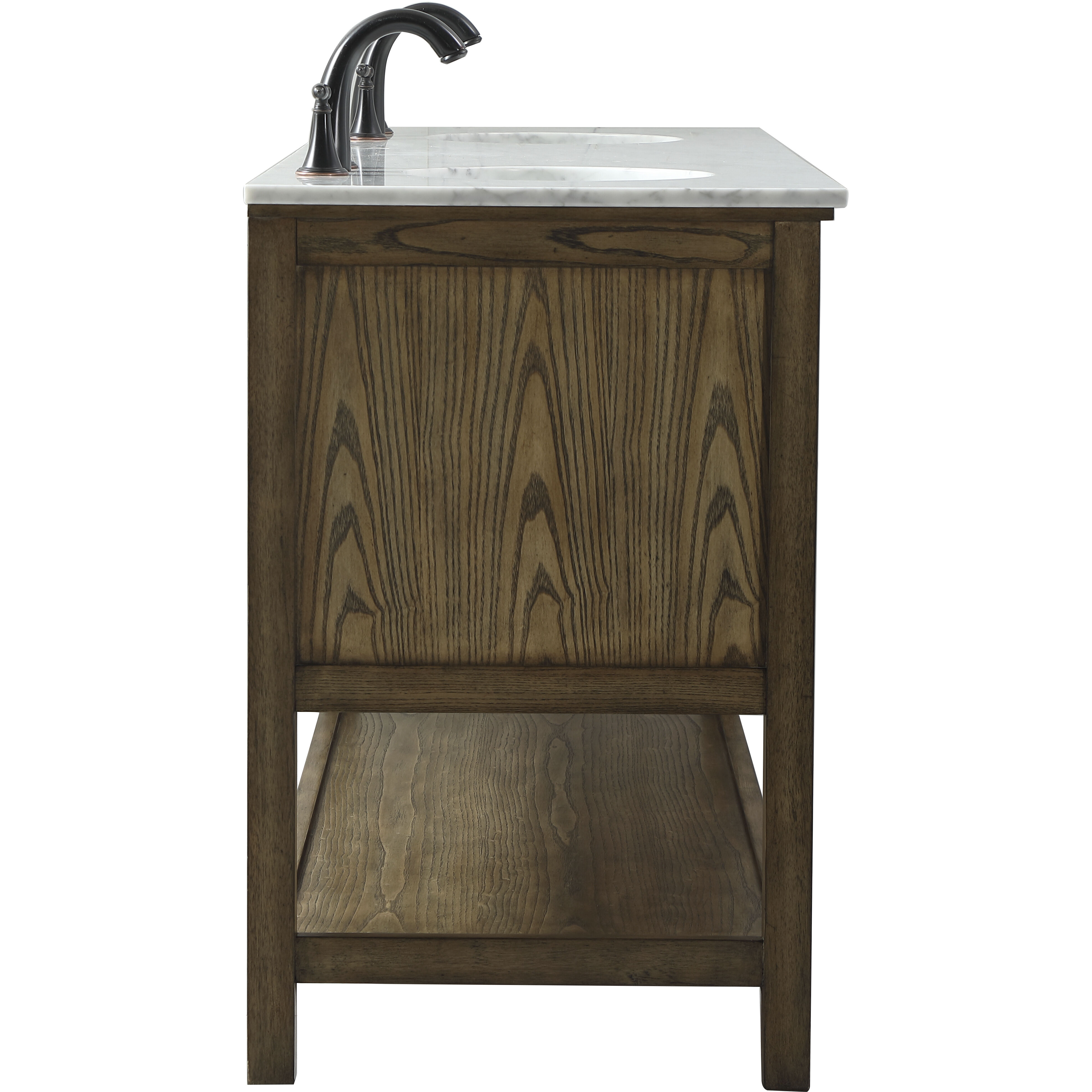 Metropolis 72 X 22 X 34 inch Driftwood Vanity Sink Set