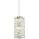 Aston 1 Light 6.5 inch Satin Gold Pendant Ceiling Light