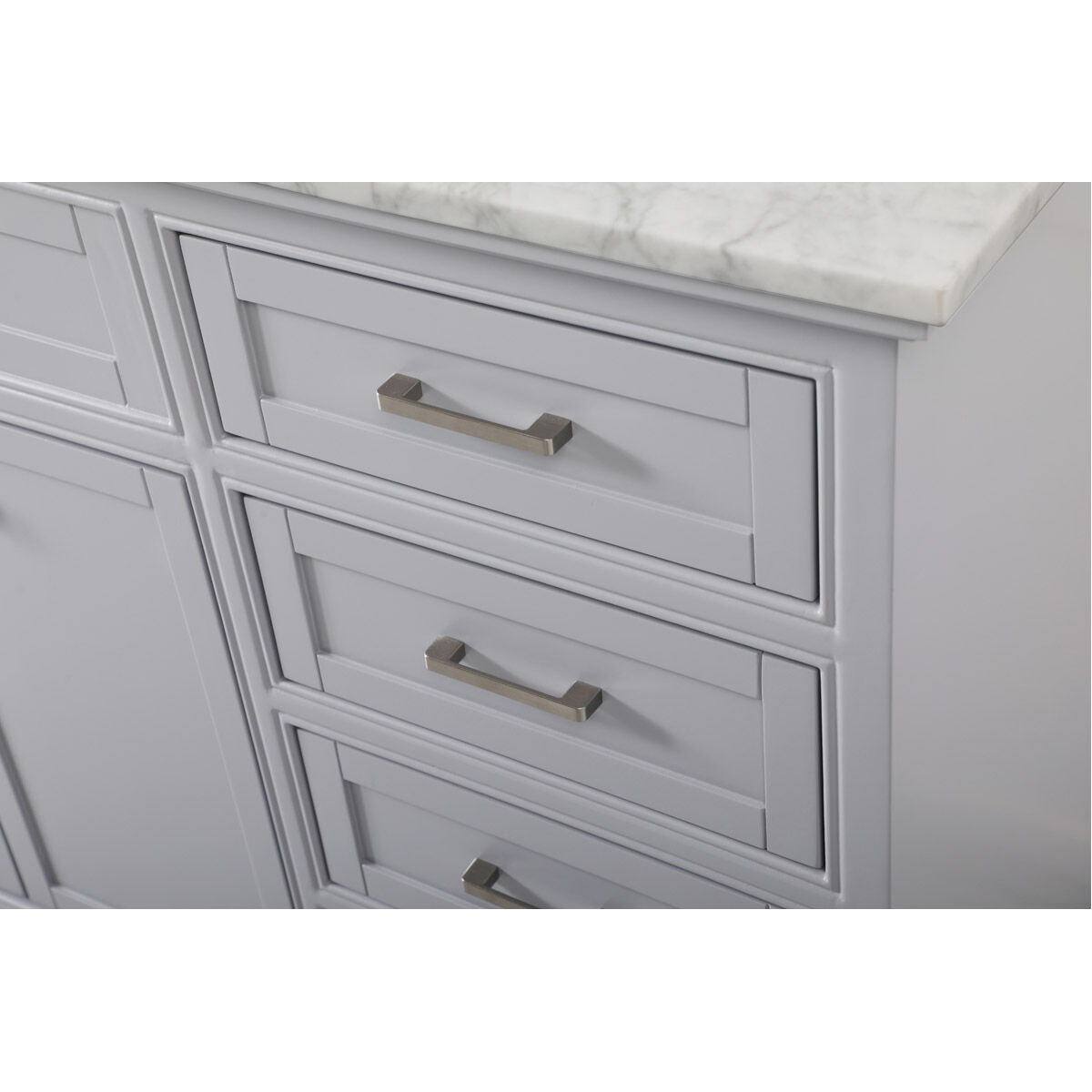 Americana 60 X 21.5 X 35 inch Grey Vanity Sink Set in Gray